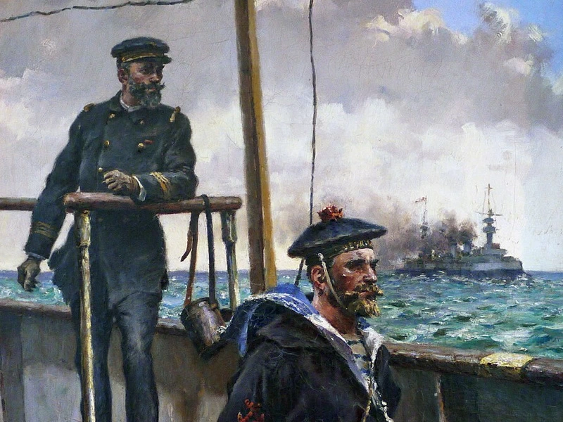 1842 - Léon Couturier - Sulle passerelle